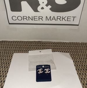 Chanel logo earings